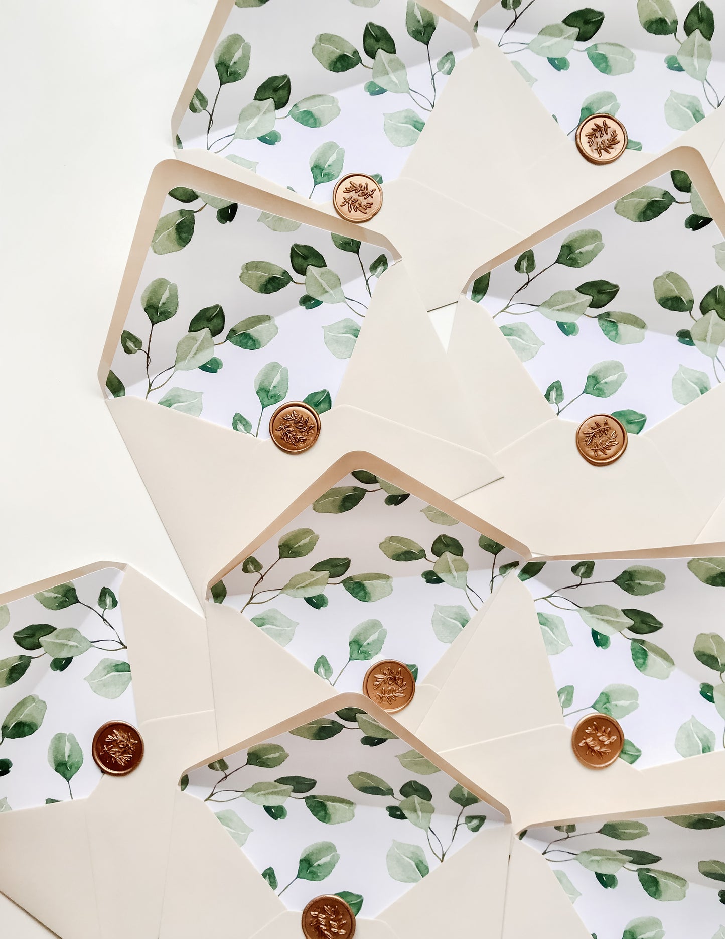 Greenery Envelope Liners