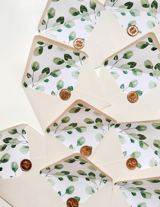 Greenery Envelope Liners
