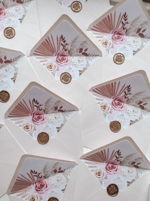 Boho Floral Envelope Liners